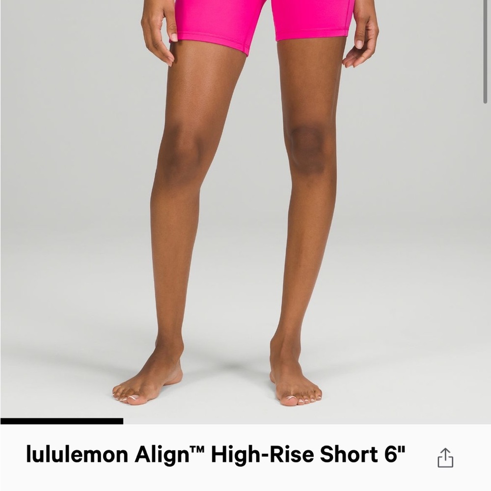 LULULEMON BIKER SHORTS SONIC PINK